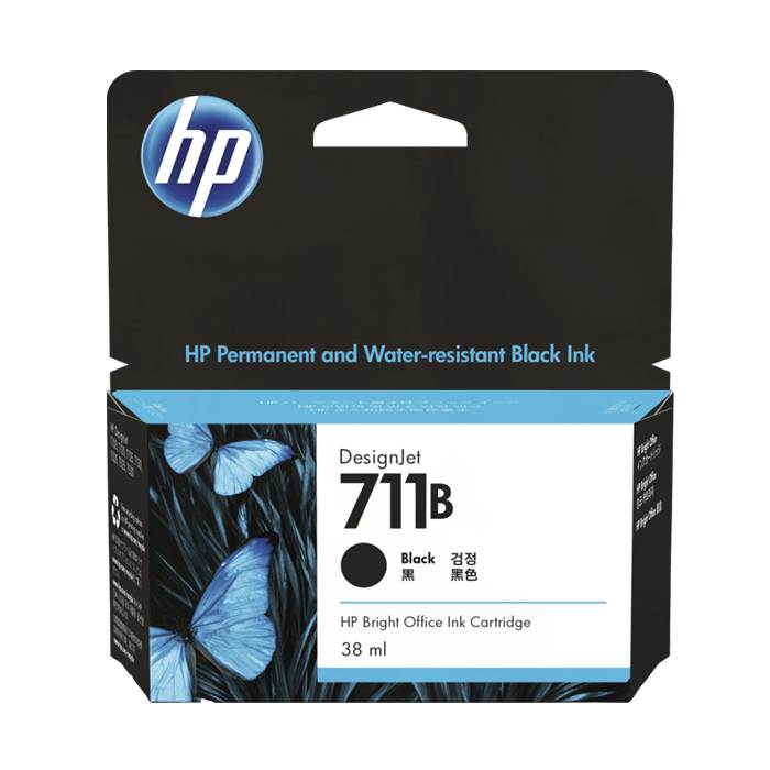 3WX00A - Black HP DesignJet Ink Cartridge - 38-ml (HP 711B)