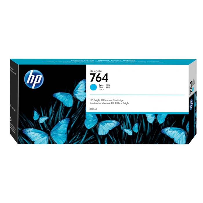 C1Q13A - Cyan HP DesignJet Ink Cartridge - 300ml (HP 764B)