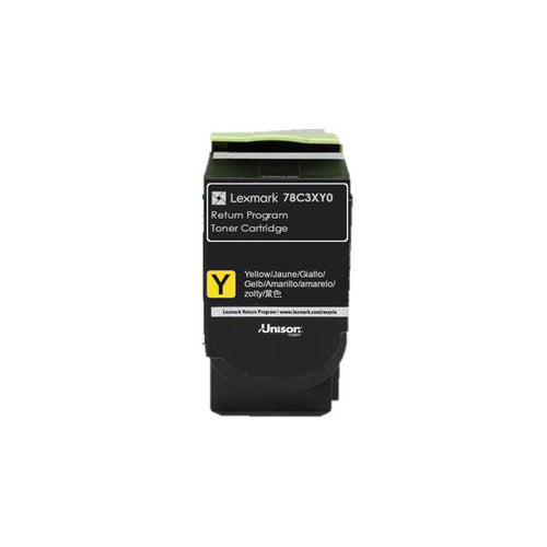 Lexmark 78C3XY0 Extra High Yield Return Programme Toner Cartridge - (Yellow)