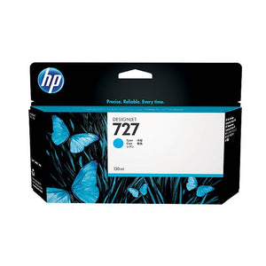 B3P19A - Cyan HP DesignJet Ink Cartridge 130ml (HP 727)