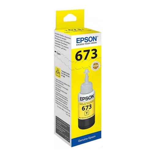 C13T673400 Epson 673 Ink Bottle - (Yellow)