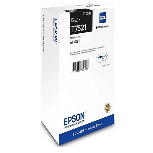 C13T752190 - Epson Black Ink Cartridge (Epson T7521)