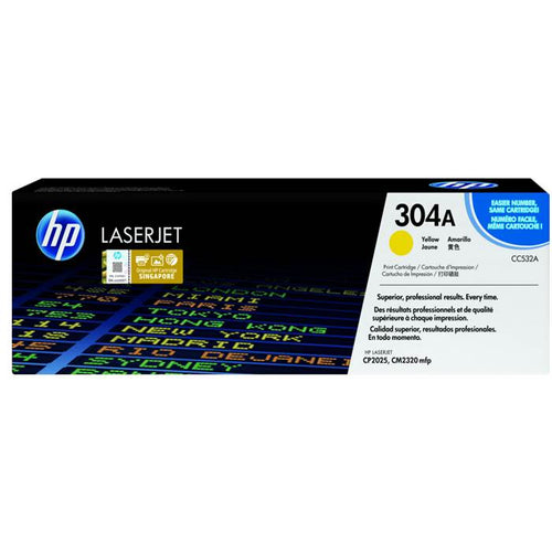 CC532A - Yellow HP LaserJet Toner Cartridge (HP 304A)