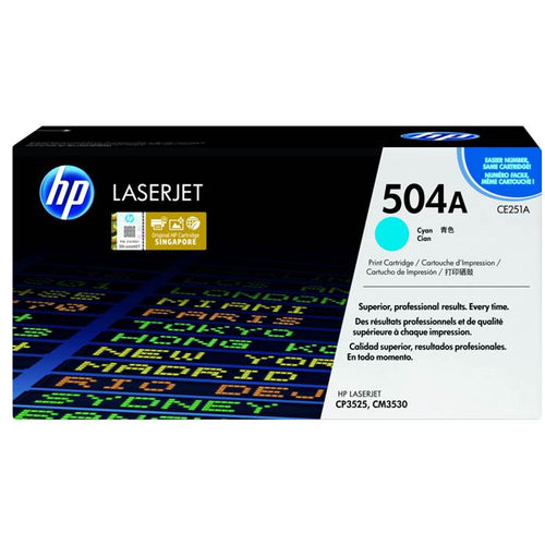 CE251A - Cyan HP LaserJet Toner Cartridge (HP 504A) 