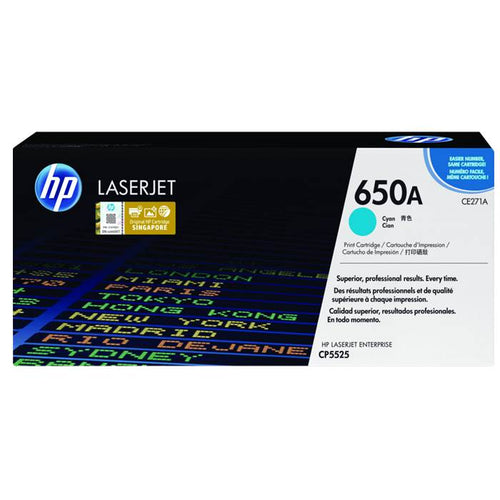 CE271A - Cyan HP LaserJet Toner Cartridge (HP 650A)