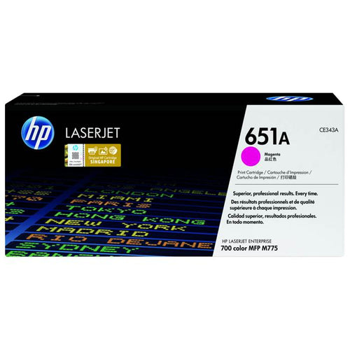 CE343A - Magenta HP LaserJet Toner Cartridge (HP 651A)