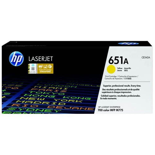 CE342A - Yellow HP LaserJet Toner Cartridge (HP 651A)