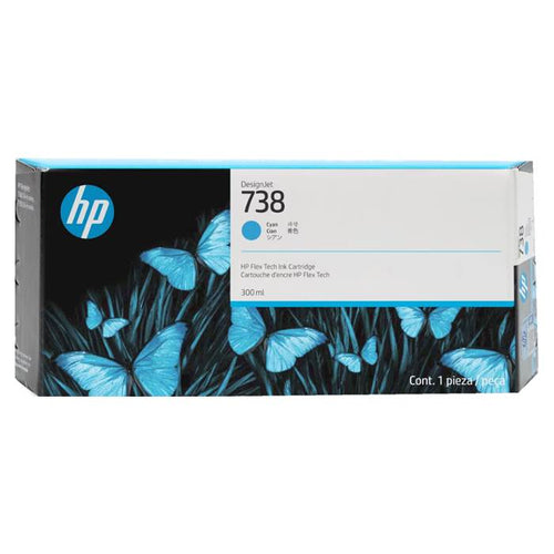 676M6A - Cyan HP 738 DesignJet Ink Cartridge High Yield (HP 738)