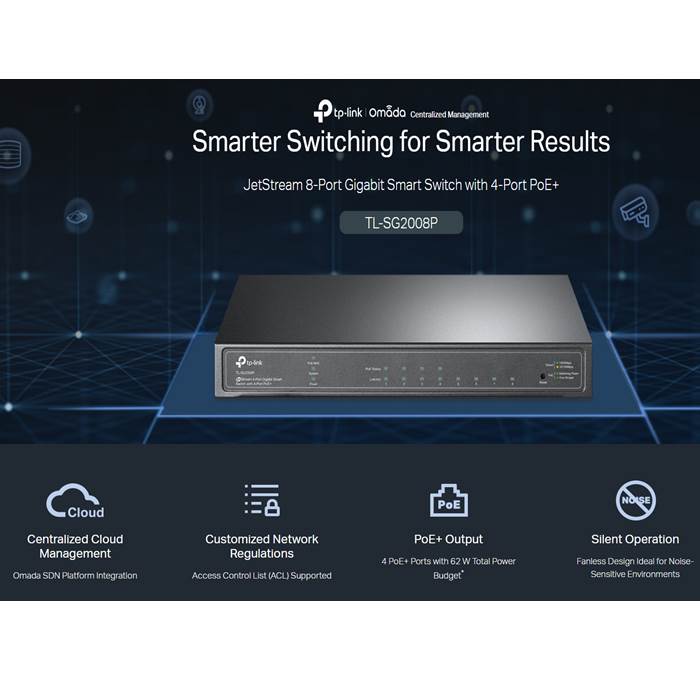 TP-LINK TL-SG2210MP Jetstream 10 Port Gigabit Smart Managed PoE switch 8 PoE Ports 150W, 2 SFP Slots Omada SDN Integrated Recovery IPv6 Static Routing Limited Lifetime Protection Black price in Dubai, U TP-LINK TL-SG2210MP Jetstream 10 Port Gigabit Smart Managed PoE switch 8 PoE Ports 150W, 2 SFP Slots Omada SDN Integrated Recovery IPv6 Static Routing Limited Lifetime Protection Black price in Dubai, U