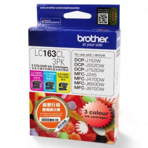 Brother Inkjet Cartridge LC163CL 3PK (1 Set of Cyan, Magenta and Yellow)