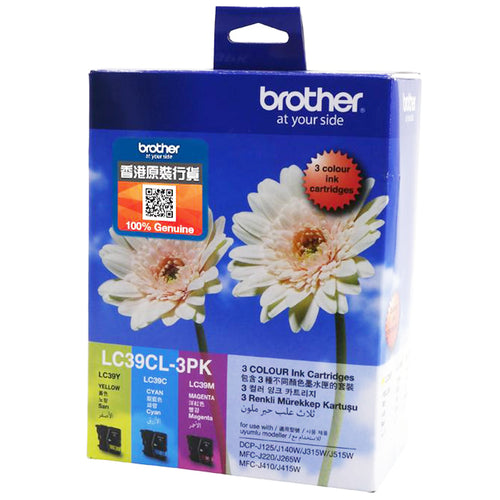 Brother Inkjet Cartridge LC39CL 3PK (1 Set of Cyan, Magenta and Yellow)