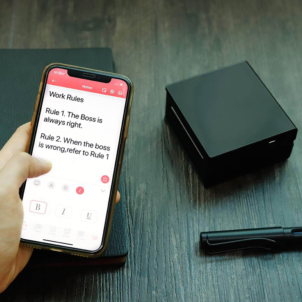 Portable Thermal Printer I Printeet M02 (Matt Black)