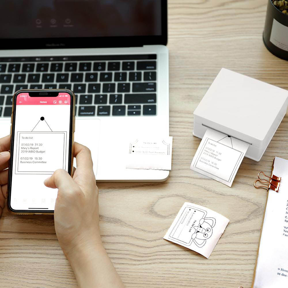 Portable Thermal Printer I Printeet M02 (Matt White)