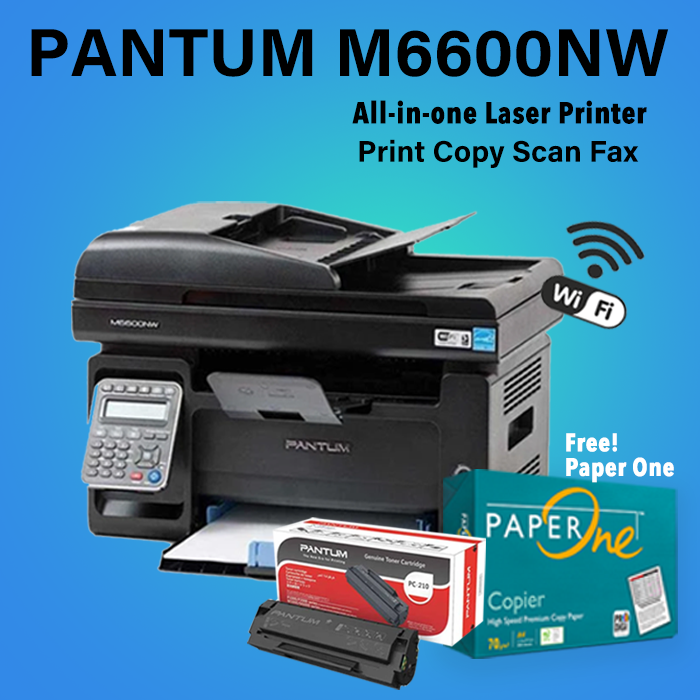 Pantum M6600NW Mono Bundle with Free! Paper One