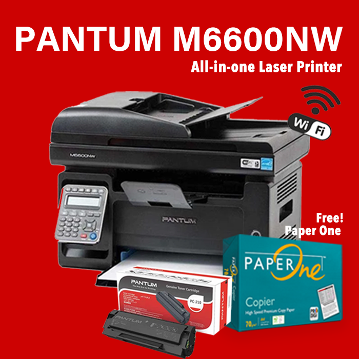 Pantum M6600NW Mono Bundle with Free! Paper One