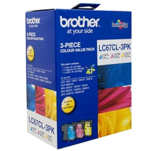 Brother Inkjet Cartridge LC67CL 3PK (1 Set of Cyan, Magenta and Yellow)