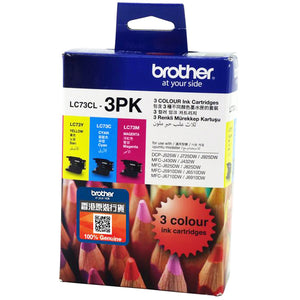 Brother Inkjet Cartridge LC73CL 3PK (1 Set of Cyan, Magenta and Yellow)