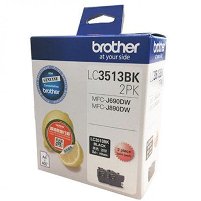 Brother Inkjet Cartridge LC3513BK 2PK (2 Sets of Black)