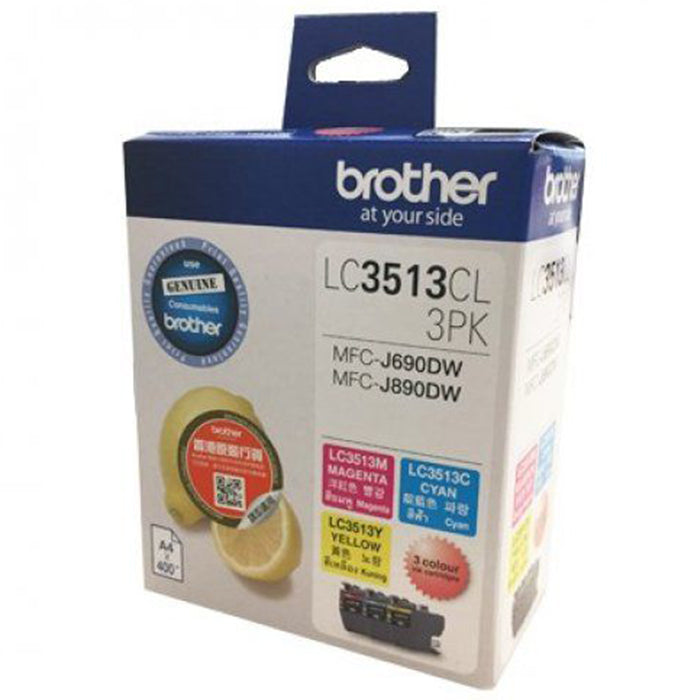 Brother Inkjet Cartridge LC3513CL 3PK (1 Set of Cyan, Magenta and Yellow)