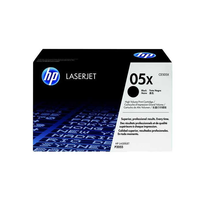CE505X - Black High Yield HP LaserJet Toner Cartridge (HP 05X)