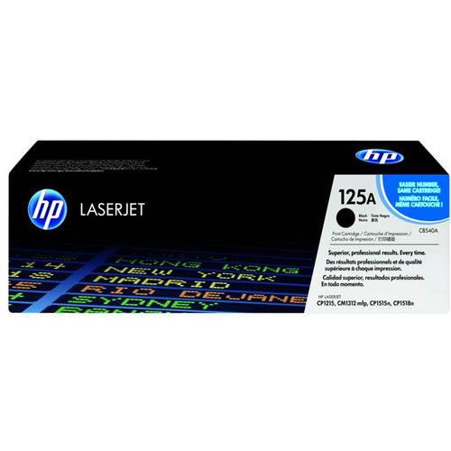 CB540A - Black HP LaserJet Toner Cartridge (HP 125A)