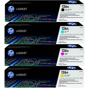 HP 126A HP LaserJet Toner Cartridges - (Black, Cyan, Magenta, Yellow)