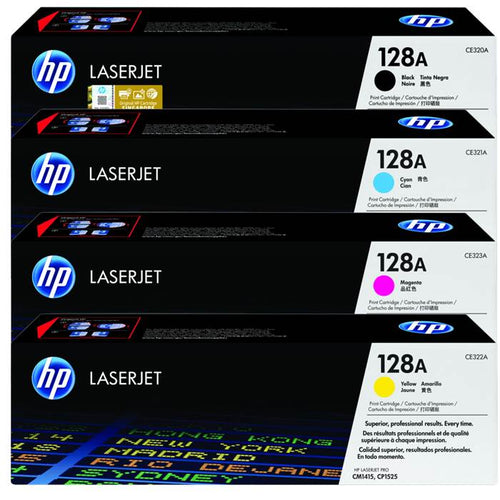 HP 128A HP LaserJet Toner Cartridge (Black, Cyan, Magenta, Yellow)