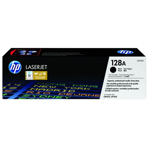 CE320A - Black HP LaserJet Toner Cartridge (HP 128A)
