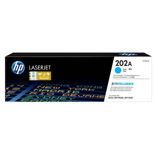 CF501A - Cyan HP LaserJet Toner Cartridge (HP 202A)