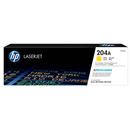 CF512A - Yellow HP LaserJet Toner Cartridge (HP 204A)