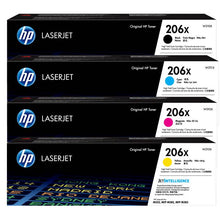 Load image into Gallery viewer, HP 206X High Yield HP Toner Cartridges - (Black, Cyan, Magenta, Yellow)