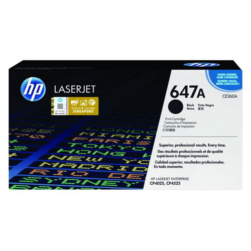 CE260A - Black HP LaserJet Toner Cartridge (HP 647A)