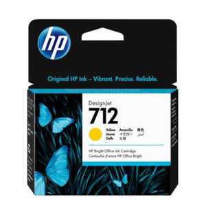 3ED69A (HP 712) HP DesignJet Ink Cartridge 29-ml (Yellow)