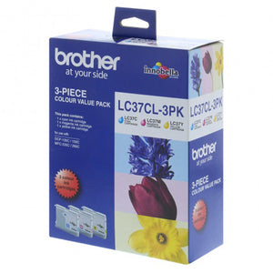 Brother Inkjet Cartridge LC37CL 3PK (1 Set of Cyan, Magenta and Yellow)