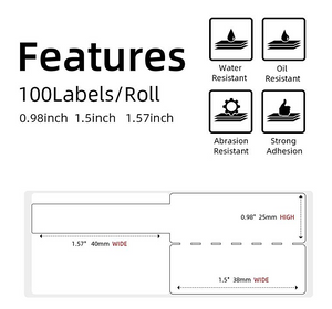Cable Label Self-Adhesive 25x38mm (F Type) for Printeet M110