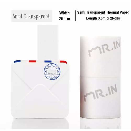 Semi-transparent Sticker Thermal Paper | 25mm.