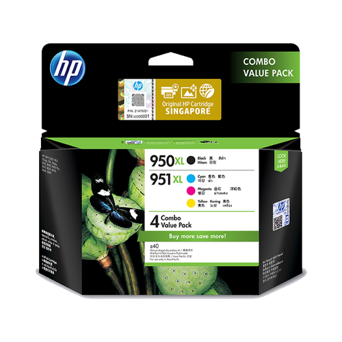 T0A82AA - HP 951XL CMY/950XL Blk Cartridge Combo 4Pack