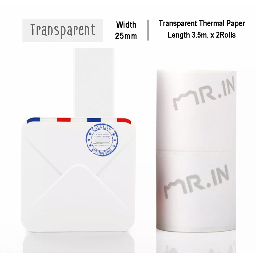 Transparent Sticker Thermal Paper | 15mm.