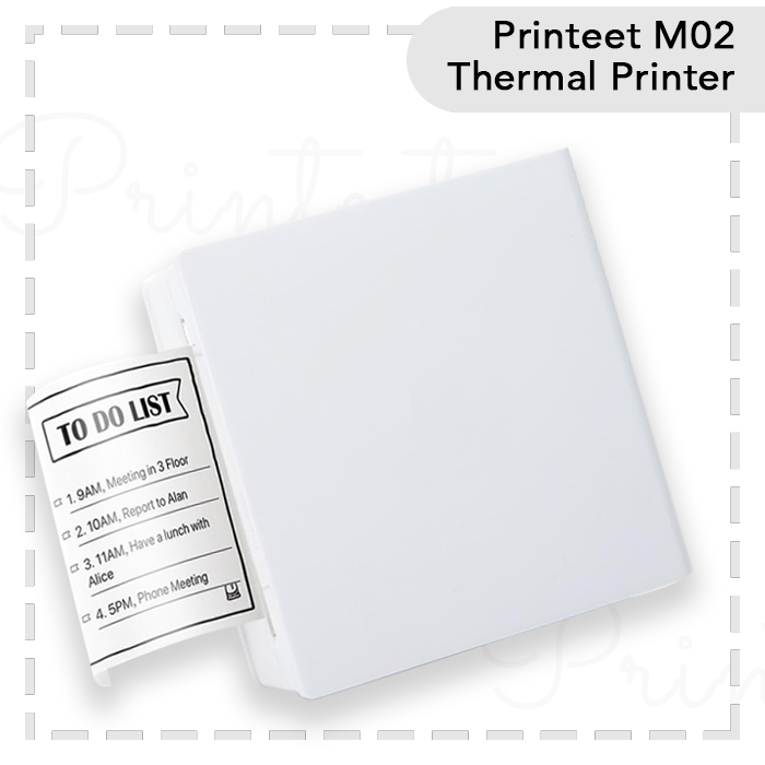Portable Thermal Printer I Printeet M02 (Matt White)