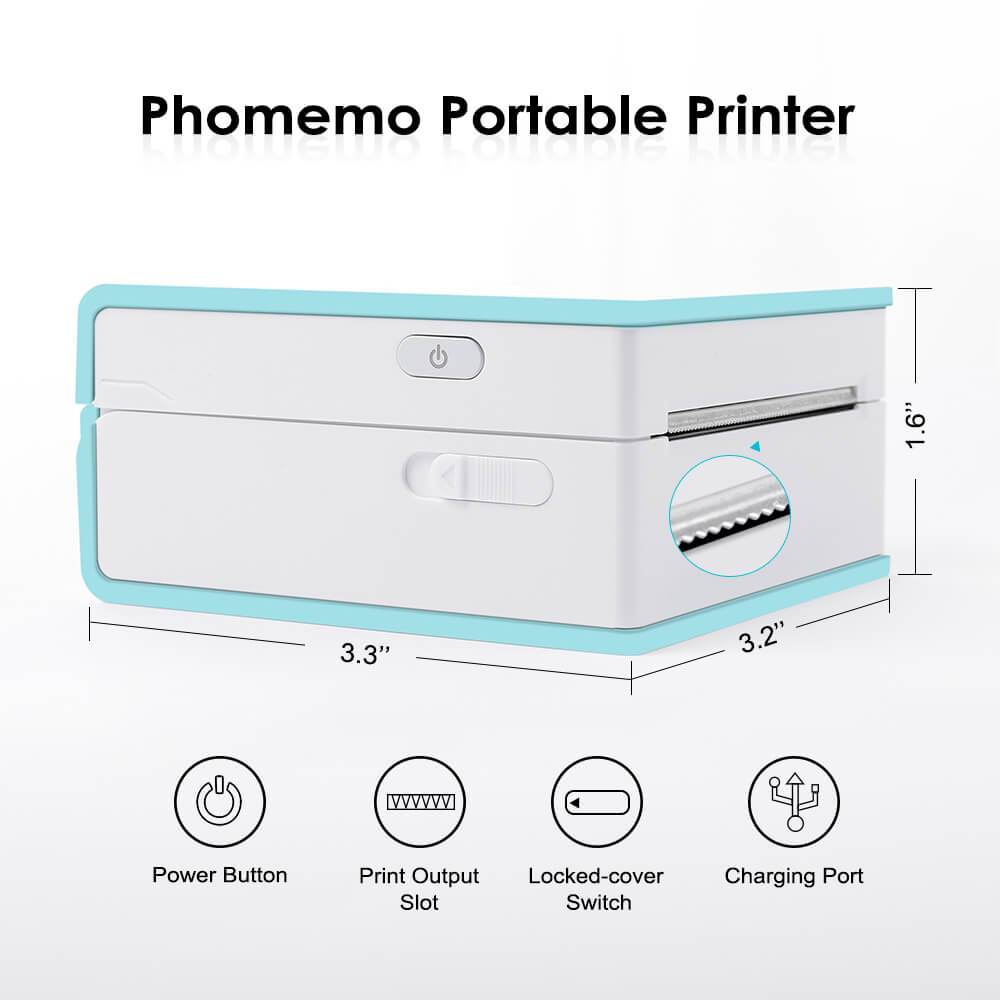 Portable Thermal Printer I Printeet M02 (Matt Cyan)