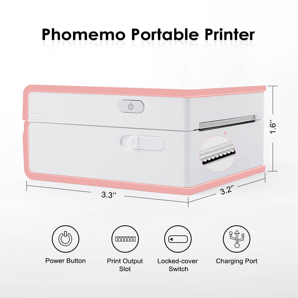 Portable Thermal Printer I Printeet M02 (Matt Pink)