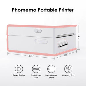 Portable Thermal Printer I Printeet M02 (Matt Pink)