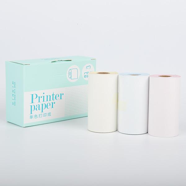 Colorful Non-Adhesive Thermal Paper Black Character on Yellow/ Blue/ Pink